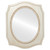 Flat Mirror - San Francisco Oval Frame - Antique White