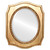 Beveled Mirror - San Francisco Oval Frame - Antique Gold Leaf