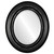 Beveled Mirror - Imperial Oval Frame - Matte Black with Silver Lip