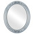 Flat Mirror - Florence Oval Frame - Silver Leaf with Black Antique