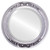 Beveled Mirror - Florence Round Frame - Silver Leaf with Black Antique