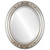 Beveled Mirror - Florence Oval Frame - Silver Leaf with Brown Antique