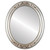 Flat Mirror - Florence Oval Frame - Silver Leaf with Brown Antique