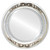 Beveled Mirror - Florence Round Frame - Silver Leaf with Brown Antique