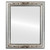Flat Mirror - Florence Rectangle Frame - Silver Leaf with Brown Antique