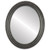 Flat Mirror - Dorset Oval Frame - Black Silver