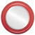 Beveled Mirror - Dorset Round Frame - Holiday Red