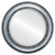 Beveled Mirror - Dorset Round Frame - Silver Leaf with Black Antique