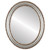 Flat Mirror - Dorset Oval Frame - Silver Leaf with Brown Antique
