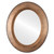 Flat Mirror - Lombardia Oval Frame - Sunset Gold