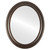 Flat Mirror - Messina Framed Oval Mirror - Rubbed Bronze