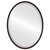 London Framed Oval Mirror - Black Walnut