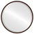 London Framed Round Mirror - Black Walnut