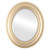 Beveled Mirror - Lancaster Oval Frame - Gold Spray