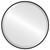 Singapore Framed Round Mirror - Matte Black