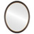 Flat Mirror - Hamilton Framed Oval Mirror - Rubbed Bronze with Gold Lip