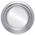 Beveled Mirror - Lancaster Round Frame - Silver Leaf with Black Antique