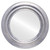 Flat Mirror - Lancaster Circle Frame - Silver Leaf with Black Antique