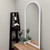 Milano Full Length Framed Mirror - Crescent Cathedral - Linen White - Lifestyle