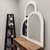 Genova Framed Mirror - Crescent Cathedral - Linen White - Lifestyle Group