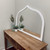 Milano Mantel Framed Mirror - Teardrop Cathedral - Linen White - Lifestyle