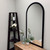 Milano Full Length Framed Mirror - Crescent Cathedral - Matte Black - Lifestyle