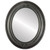 Flat Mirror - Winchester Oval Frame - Black Silver