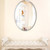 Oval Frameless Beveled Mirror