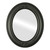 Flat Mirror - Winchester Oval Frame - Matte Black