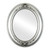 Flat Mirror - Winchester Oval Frame - Silver Leaf with Black Antique