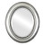 Beveled Mirror - Somerset Oval Frame - Silver Leaf with Black Antique