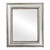 Flat Mirror - Somerset Rectangle Frame - Silver Leaf with Brown Antique