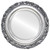 Beveled Mirror - Venice Round Frame - Silver Leaf with Black Antique