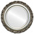 Flat Mirror - Venice Circle Frame - Silver Leaf with Brown Antique