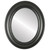 Flat Mirror - Chicago Oval Frame - Black Silver