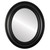 Flat Mirror - Chicago Oval Frame - Gloss Black