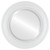 Beveled Mirror - Chicago Framed Round Mirror - Linen White