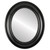 Flat Mirror - Chicago Oval Frame - Matte Black