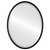 London Framed Oval Mirror - Matte Black - 21 1/8" x  25 1/8" Outside Dimension