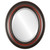 Beveled Mirror - Chicago Oval Frame - Rosewood