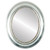 Flat Mirror - Chicago Oval Frame - Silver Leaf with Brown Antique