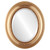Beveled Mirror - Boston Oval Frame - Gold Spray