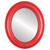 Flat Mirror - Boston Oval Frame - Holiday Red