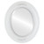Beveled Mirror - Boston Framed Oval Mirror - Linen White