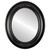 Flat Mirror - Boston Oval Frame - Matte Black