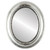 Flat Mirror - Boston Oval Frame - Silver Leaf with Black Antique