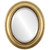 Beveled Mirror - Heritage Oval Frame - Gold Leaf