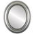 Flat Mirror - Heritage Oval Frame - Silver Leaf with Black Antique