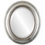 Beveled Mirror - Heritage Oval Frame - Silver Leaf with Brown Antique