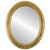 Flat Mirror - Wright Oval Frame - Champagne Gold